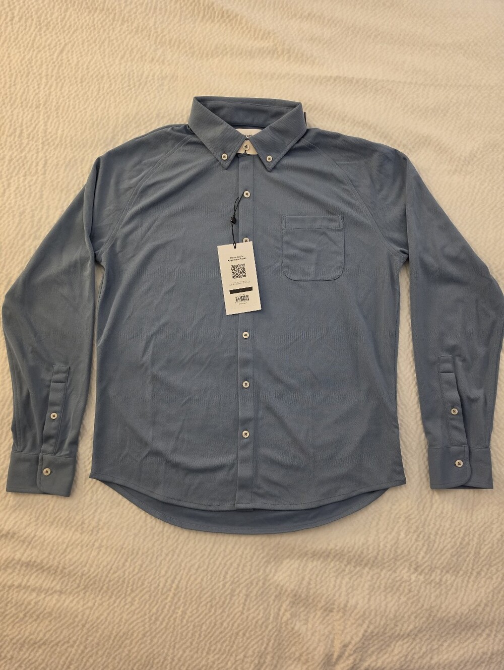 Ministry Of Supply Apollo Raglan Sport Shirt Sz L Button Front Performance NWT
